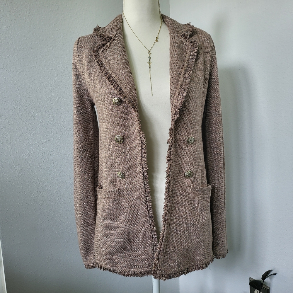 Chico's Women's Fringed Blazer Jacket - Picture 8 of 16